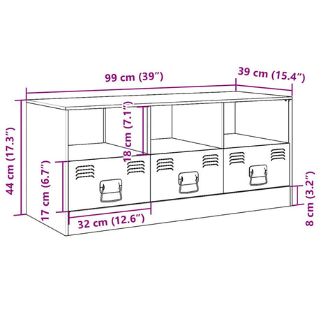 Tv Cabinet 99X39X44 Cm Steel