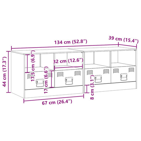Tv Cabinets 2 Pcs 67X39X44 Cm Steel