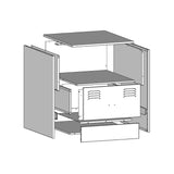 Bedside Cabinet 34.5X39X44 Cm Steel