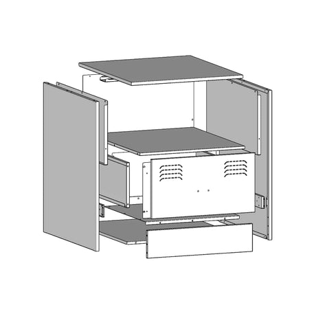 Bedside Cabinet 34.5X39X44 Cm Steel