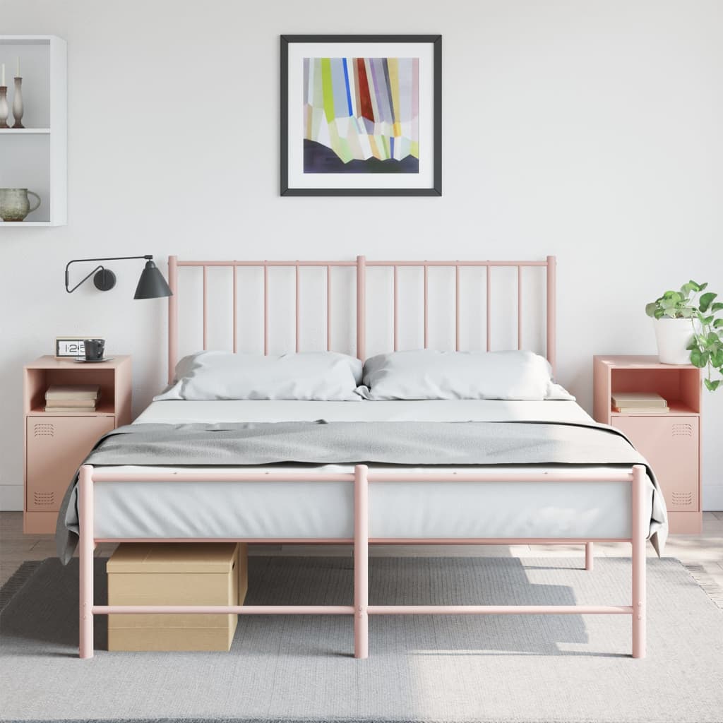 Bedside Cabinets 2 Pcs 34.5X39X62 Cm Steel