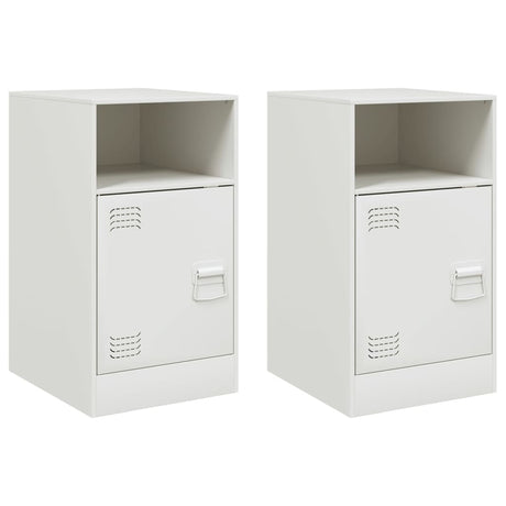 Bedside Cabinets 2 Pcs 34.5X39X62 Cm Steel