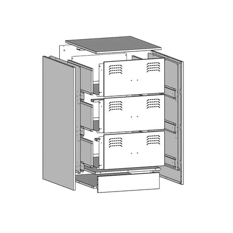Bedside Cabinet 34.5X39X62 Cm Steel
