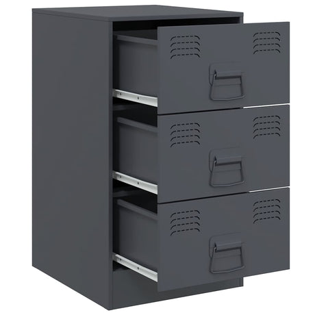 Bedside Cabinet 34.5X39X62 Cm Steel