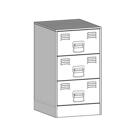Bedside Cabinet 34.5X39X62 Cm Steel