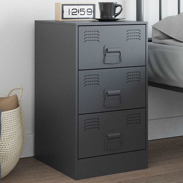Bedside Cabinet 34.5X39X62 Cm Steel