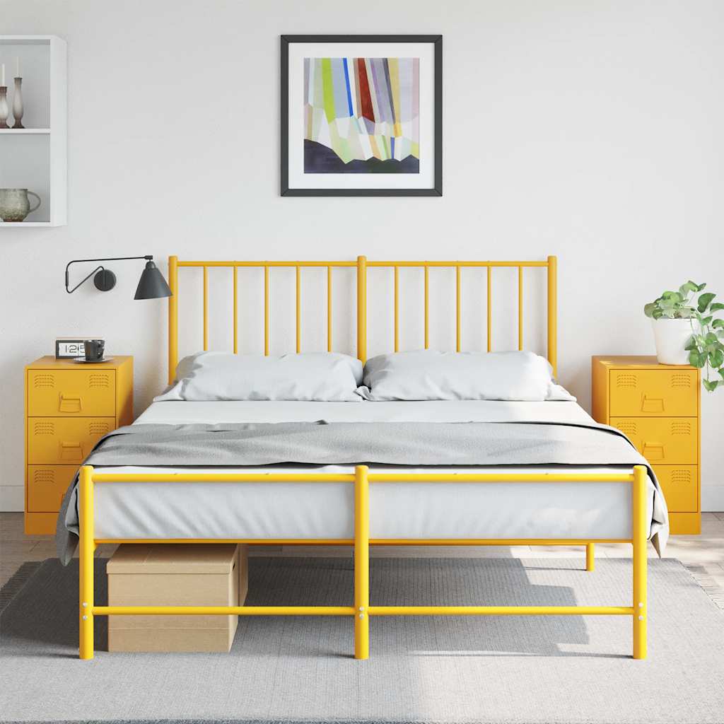 Bedside Cabinet 34.5X39X62 Cm Steel