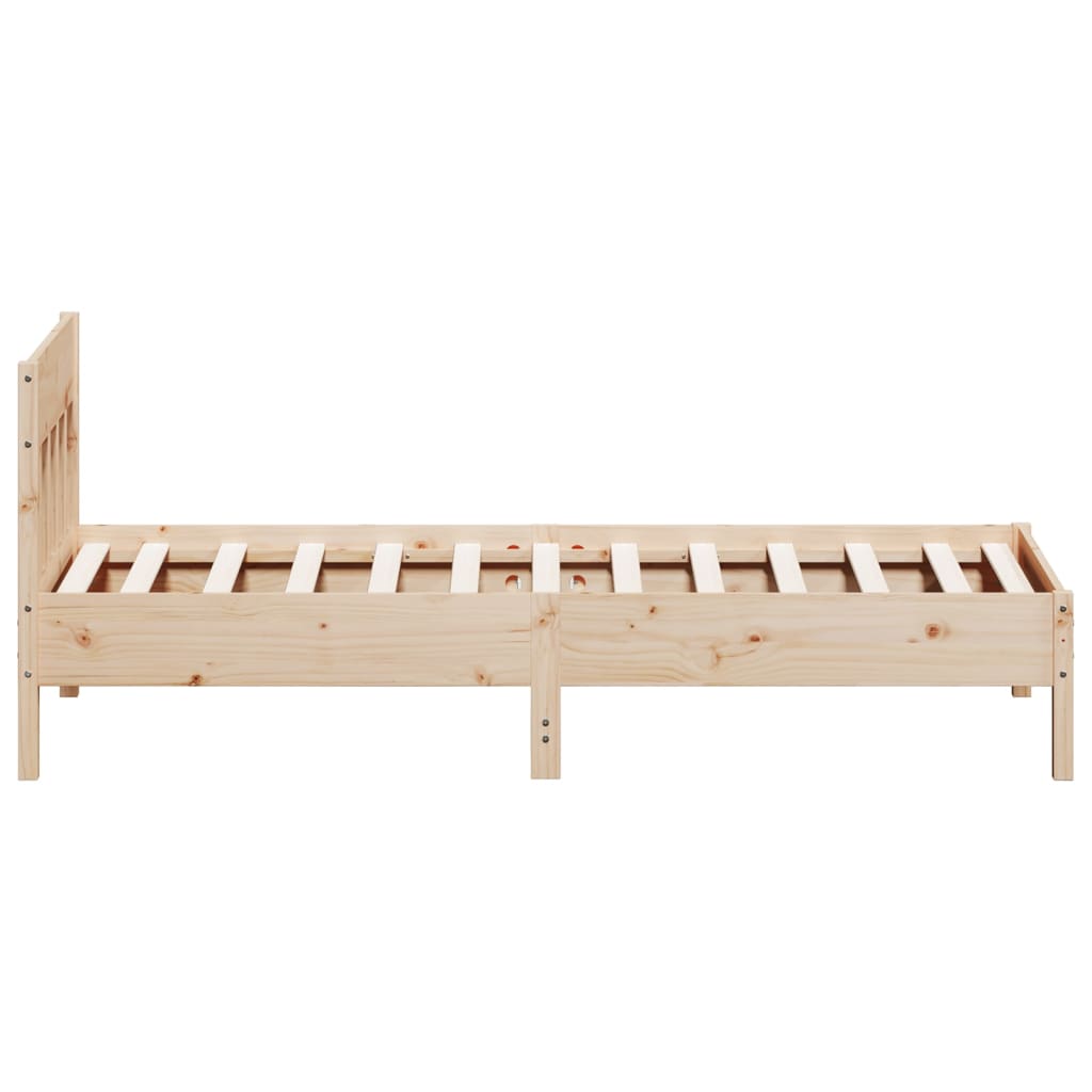 Bed Frame without Mattress 75x190 cm Small Single Solid Wood Pine