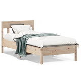 Bed Frame without Mattress 75x190 cm Small Single Solid Wood Pine