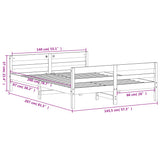 Bed Frame Without Mattress Solid Wood Pine
