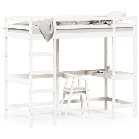 Loft Bed Without Mattress Solid Wood Pine