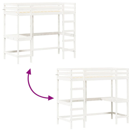 Loft Bed Without Mattress Solid Wood Pine