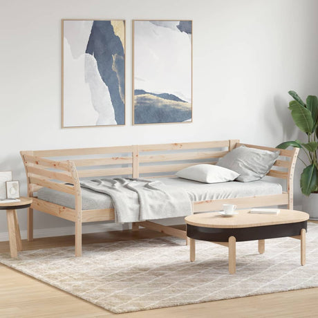Day Bed Without Mattress Wax Small Single Solid Wood Pine