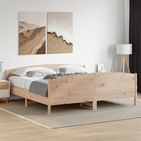 Bed Frame Without Mattress Solid Wood Pine