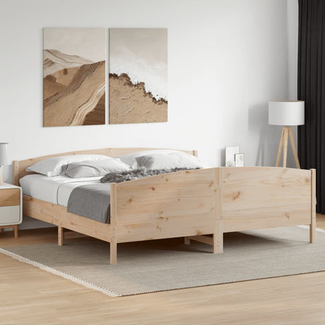 Bed Frame Without Mattress Solid Wood Pine