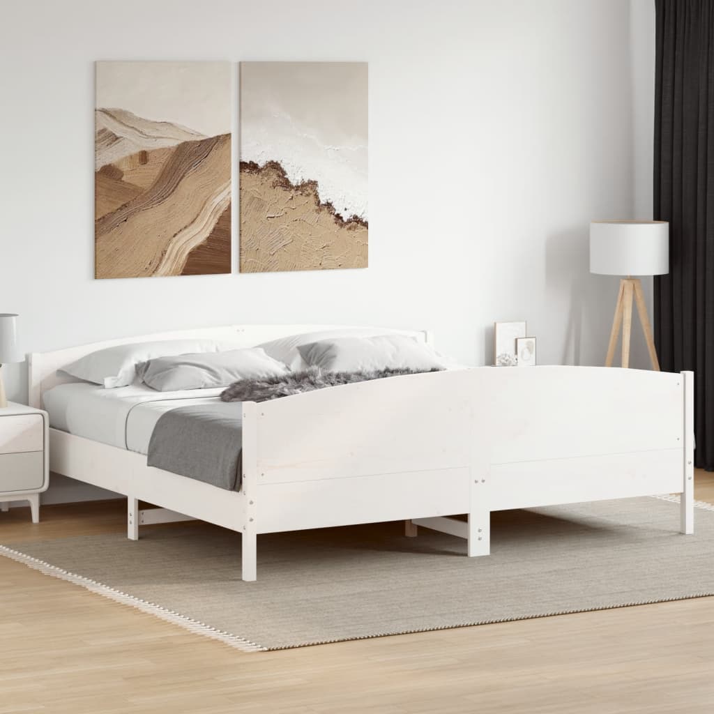 Bed Frame Without Mattress Solid Wood Pine