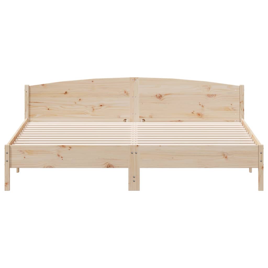 Bed Frame without Mattress 200x200 cm Solid Wood Pine