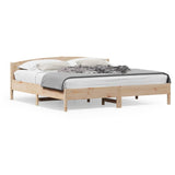 Bed Frame without Mattress 200x200 cm Solid Wood Pine