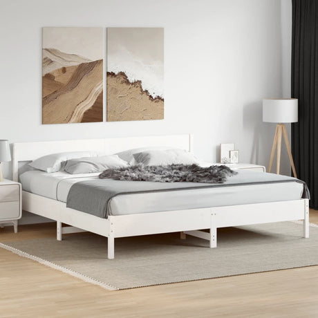 Bed Frame Without Mattress King Size Solid Wood Pine