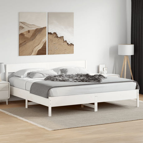 Bed Frame Without Mattress King Size Solid Wood Pine