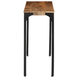 Console Table Brown 110x35x76 cm Solid Wood Mango and Iron