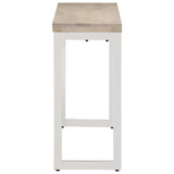 Console Table Brown 110x35x76 cm Solid Wood Mango and Iron
