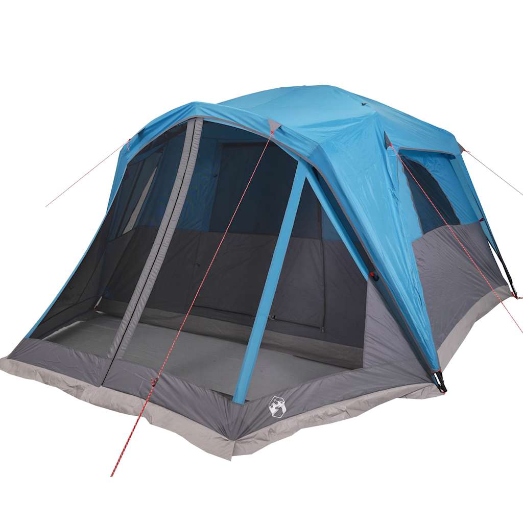 Family Tent with Porch 6-Person Blue Waterproof