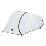Camping Tent Dome 4-Person White Blackout Fabric Waterproof