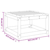 Garden Footstool Solid Wood Pine