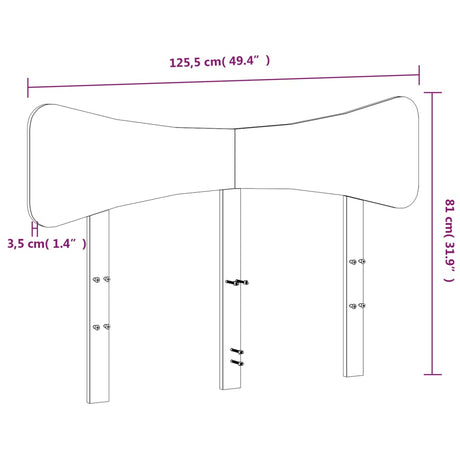 Headboard Solid Wood Pine