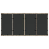 Garden Table with Glass Top Light Grey 190x90x75 cm Poly Rattan