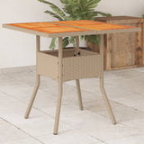 Garden Table With Top 80X80X75 Cm Poly Rattan