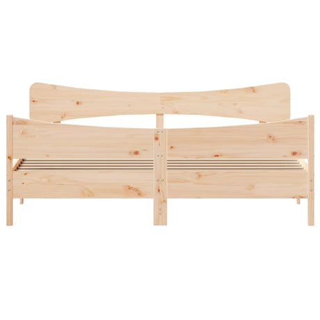 Bed Frame Without Mattress Super King Solid Wood Pine