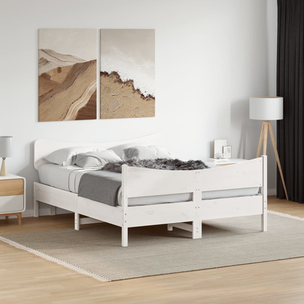 Bed Frame Without Mattress Super King Solid Wood Pine