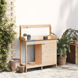 Potting Table With Cabinet 110.5X45X124.5 Cm Solid Wood Fir