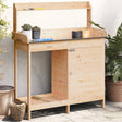 Potting Table With Cabinet 110.5X45X124.5 Cm Solid Wood Fir