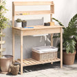 Potting Table With Sink 147.5X44X139.5 Cm Solid Wood Fir