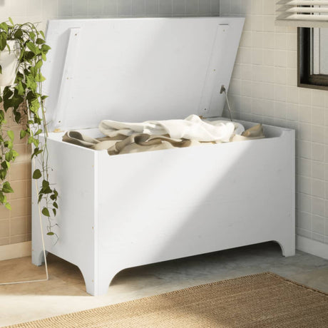 Storage Box With Lid Rana Solid Wood Pine