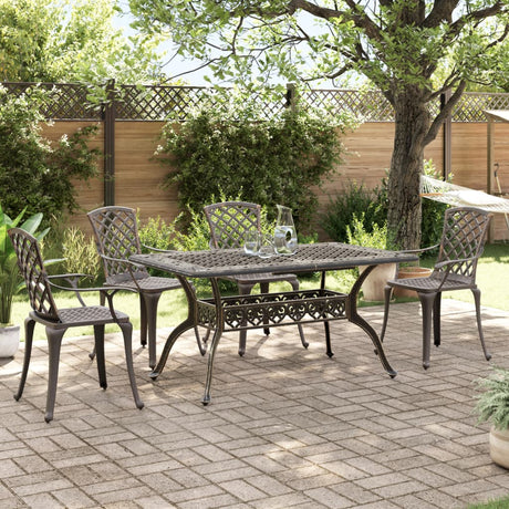 Garden Chairs 6 Pcs Cast Aluminium