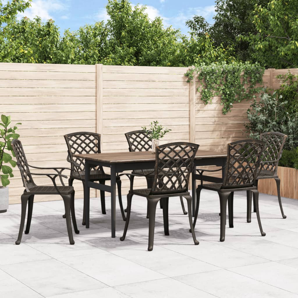 Garden Chairs 6 Pcs Cast Aluminium