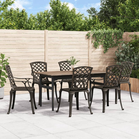 Garden Chairs 6 Pcs Cast Aluminium