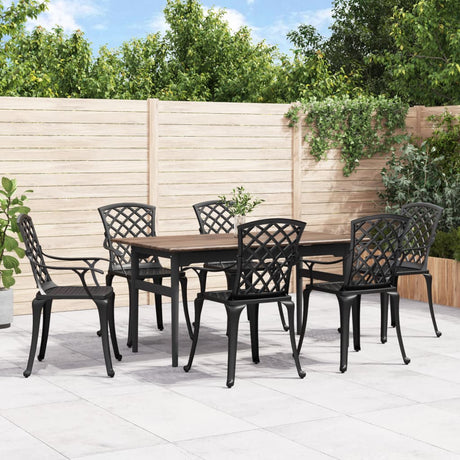 Garden Chairs 6 Pcs Cast Aluminium