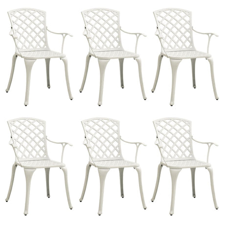Garden Chairs 6 Pcs Cast Aluminium