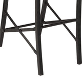 5 Piece Bar Set Solid Rough Wood Mango And Metal