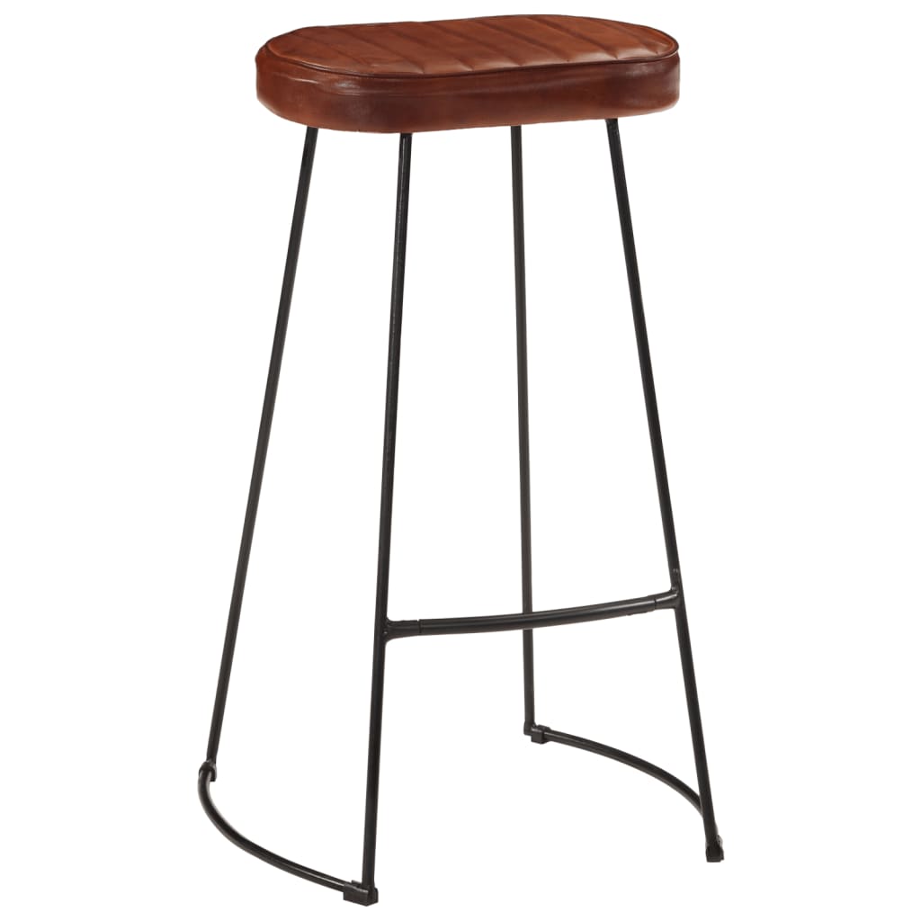 7 Piece Bar Set Solid Rough Wood Mango And Metal