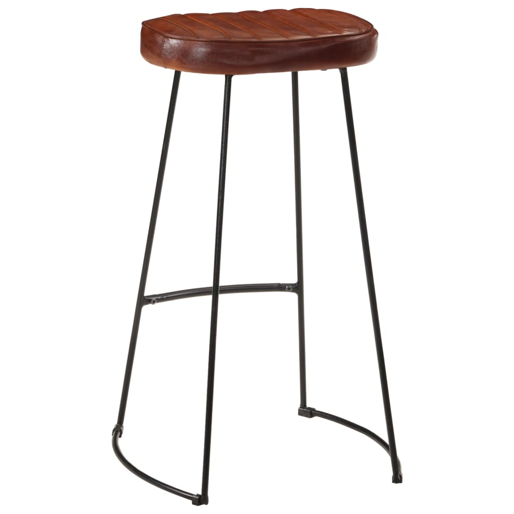 7 Piece Bar Set Solid Rough Wood Mango And Metal