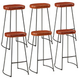 7 Piece Bar Set Solid Rough Wood Mango And Metal