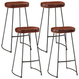 5 Piece Bar Set Solid Rough Wood Mango And Metal