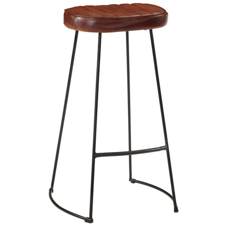 5 Piece Bar Set Solid Rough Wood Mango And Metal