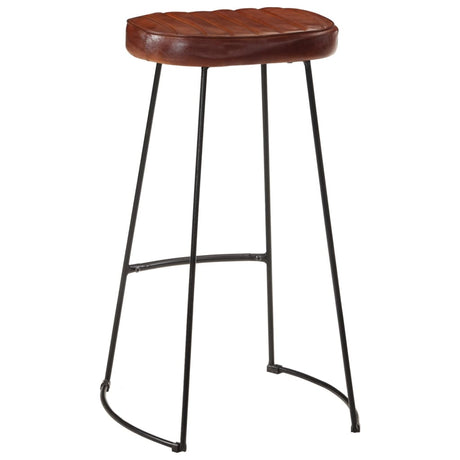 5 Piece Bar Set Solid Rough Wood Mango And Metal
